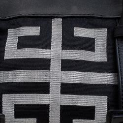 Givenchy Black/Grey Monogram Fabric Satchel