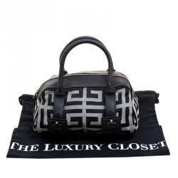 Givenchy Black/Grey Monogram Fabric Satchel