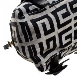 Givenchy Black/Grey Monogram Fabric Satchel