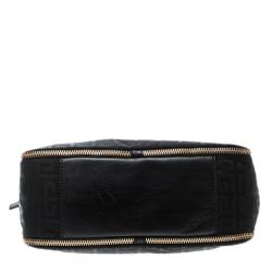Pre Owned Givenchy Black Nylon and Leather Zip Detail Satchel