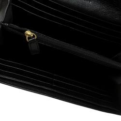 Givenchy Black Fabric Signature Long Wallet