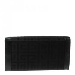 Givenchy Black Fabric Signature Long Wallet