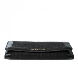 Givenchy Black Fabric Signature Long Wallet