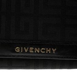 Givenchy Black Fabric Signature Long Wallet