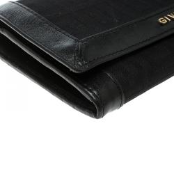 Givenchy Black Fabric Signature Long Wallet