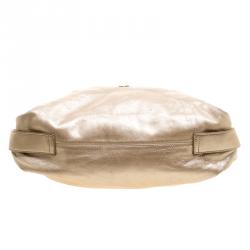 Pre Owned Givenchy Metallic Gold Leather Hobo