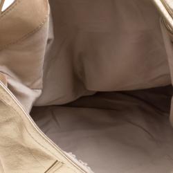 Pre Owned Givenchy Metallic Gold Leather Hobo