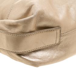 Pre Owned Givenchy Metallic Gold Leather Hobo