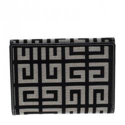 Pre Owned محفظة جيفنشي كانفاس بيج/أسود مضغوطة