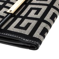 Pre Owned محفظة جيفنشي كانفاس بيج/أسود مضغوطة