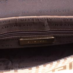Pre Owned Givenchy Beige/Brown Canvas and Leather Shoulder Bag