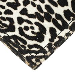 Givenchy Black/White Leopard Print Canvas Antigona Pouch