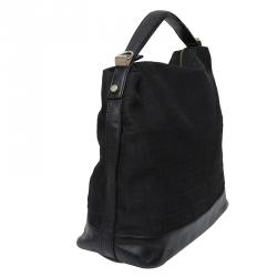 Pre Owned Givenchy Black Monogram Canvas/Leather Shoulder Bag