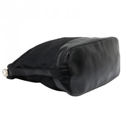 Pre Owned Givenchy Black Monogram Canvas/Leather Shoulder Bag