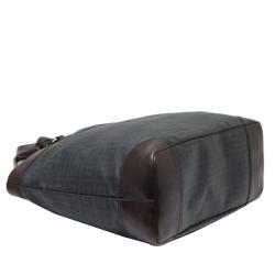 Pre Owned حقيبة يد جيفنشي شوبر جلد/ كانفاس مقوى مونوغرامي ثنائية اللون