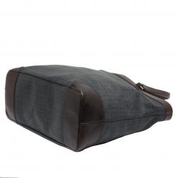 Pre Owned حقيبة يد جيفنشي شوبر جلد/ كانفاس مقوى مونوغرامي ثنائية اللون