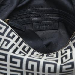 Pre Owned حقيبة كتف جيفنشي جلد/ كانفاس مونوغرامية سوداء