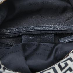 Pre Owned حقيبة كتف جيفنشي جلد/ كانفاس مونوغرامية سوداء