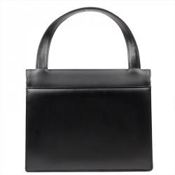 Pre Owned Givenchy Black Leather Top Handle Bag