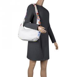 Pre Owned Givenchy White Leather Scarf Around Hobo