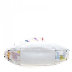 Pre Owned Givenchy White Leather Scarf Around Hobo