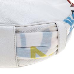 Pre Owned Givenchy White Leather Scarf Around Hobo