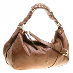 Pre Owned Givenchy Brown Leather Hobo