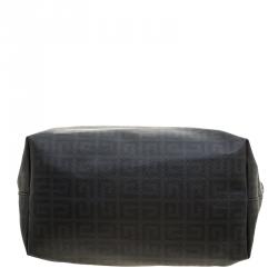 مملوكة مسبقًا Givenchy Dark Grey/Black Coated Canvas Logo Print Antigona Shopper Tote