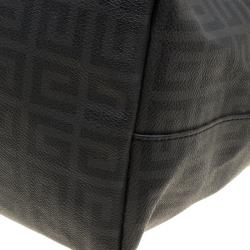 مملوكة مسبقًا Givenchy Dark Grey/Black Coated Canvas Logo Print Antigona Shopper Tote