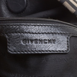 Pre Owned Givenchy Grey/Black Monogram Canvas and Leather Hobo 
