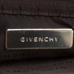 Pre Owned Givenchy Light Beige Leather Logo Shoulder bag