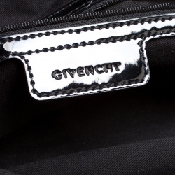 Pre Owned Givenchy Black Sequin and Patent Leather Medium Nightingale Tote