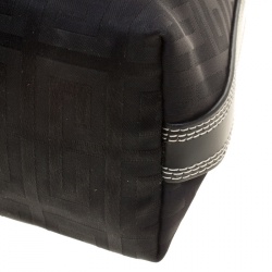 Pre Owned Givenchy Black Logo Print Canvas Hobo 