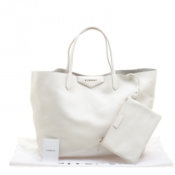 مملوكة مسبقًا Givenchy Off White Leather Large Antigona Shopping Tote