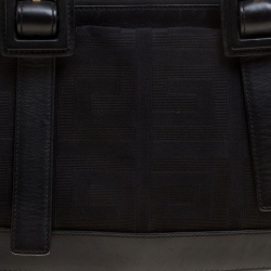 Givenchy Black Signature Canvas and Leather Boston Bag