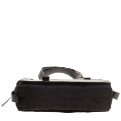 Givenchy Black Signature Canvas and Leather Boston Bag