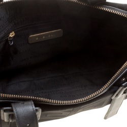 Givenchy Black Signature Canvas and Leather Boston Bag