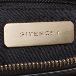 Givenchy Black Signature Canvas and Leather Boston Bag