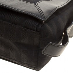 Givenchy Black Signature Canvas and Leather Boston Bag