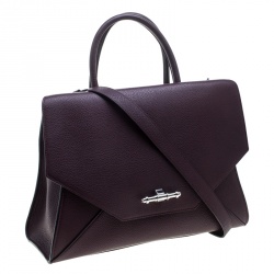Pre Owned Givenchy Burgundy Leather Medium Obsedia Tote
