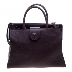 Pre Owned Givenchy Burgundy Leather Medium Obsedia Tote