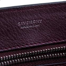 Pre Owned Givenchy Burgundy Leather Medium Obsedia Tote