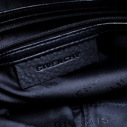 مملوكة مسبقًا Givenchy Black Monogram Canvas and Leather Double Zip Satchel