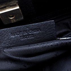 مملوكة مسبقًا Givenchy Black Monogram Canvas and Leather Double Zip Satchel