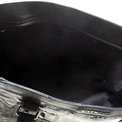 Pre Owned حقيبة يد جيفنشي جلد وكانفاس مقوى مونوغرامية سوداء