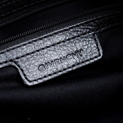 Pre Owned حقيبة يد جيفنشي جلد وكانفاس مقوى مونوغرامية سوداء