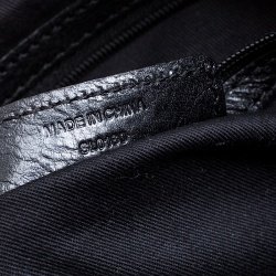 Pre Owned حقيبة يد جيفنشي جلد وكانفاس مقوى مونوغرامية سوداء