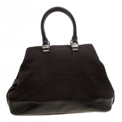 Givenchy Brown Monogram Canvas and Leather Convertible Tote