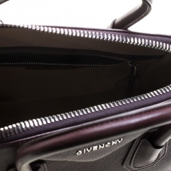 Pre Owned Givenchy Burgundy Leather Small Antigona Satchel