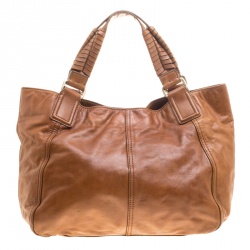 مملوكة مسبقًا حقيبة يد جيفنشي جلد بنية